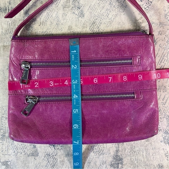 Hobo Mara Double Zipper Genuine Leather Crossbody Bag - Picture 10 of 11